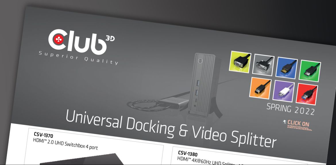 Club 3D Catalog Universal Docking & Video Splitter
