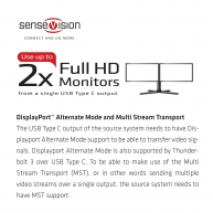 SenseVision MST Hub USB 3.1 Gen1 Tip C - HDMI™ 1.4 Çift Monitör