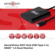 SenseVision MST Hub USB 3.1 Gen1 Tip C - HDMI™ 1.4 Çift Monitör