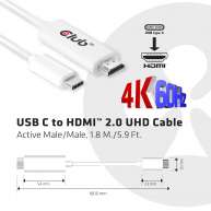 USB C to HDMI 2.0 UHD Cable Active M/M 1.8m/5.91ft