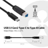 USB 3.1 Gen2 Type-C auf Type-B Kabel Stecker/Stecker 1m/3.28ft