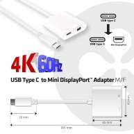 USB 3.1 Type C to Mini DisplayPort 1.2 and PD 60 W Adapter