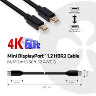 Mini DisplayPort 1.2 HBR2 Cable M/M 2m/6.56ft
