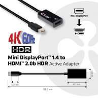 Mini DisplayPort 1.4 a HDMI 2.0b HDR Adaptador activo 