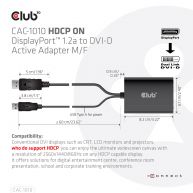Adaptador activo M/H de DisplayPort a DVI-D HDCP de enlace dual versión ON 