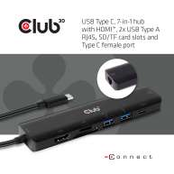 USB Type C 3.2 Gen1 7-in-1 Hub HDMI 4K60Hz SD TF Card slot 2x USB Type A USB Type C PD RJ45