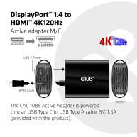 Adaptador activo DisplayPort™ 1.4 a HDMI  4K120Hz HDR M / H
