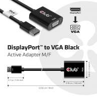 Adaptador activo DisplayPort ™ a VGA negro Macho / Hembra
