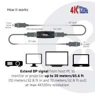DisplayPort 1.4 4K120Hz HBR3 Repetidor activo H / H