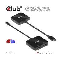 USB Typ-C MST Hub auf Dual HDMI 4K60Hz St./B.