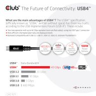 USB4 Typ-C Gen3x2 Bi-Direktionales USB-IF-zertifiziertes Kabel 40Gbps 8K60Hz 100W PowerDelivery St./St. 0.8m 