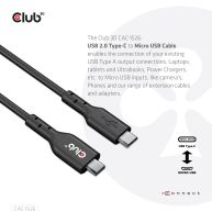 Cable USB 2.0 Tipo-C a Micro USB M/M 1m/3.28ft 