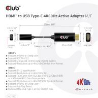 HDMI to USB Type-C 4K60Hz Active Adapter M/F
