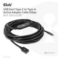 Cable adaptador activo USB Gen1 Tipo-C a USB Tipo-A 5Gbps M/H 10m/32.8pies