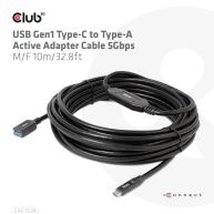 Cable adaptador activo USB Gen1 Tipo-C a USB Tipo-A 5Gbps M/H 10m/32.8pies