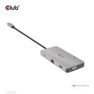 USB Gen1 Type-C 9-in-1 hub with HDMI, VGA, 2x USB Gen1 Type-A, RJ45, SD/Micro SD card slots and USB Gen1 Type-C Female port