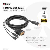HDMI auf VGA Kabel St./St. 2m 28AWG