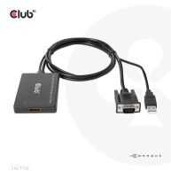 Adaptador VGA y USB tipo A a HDMI con cable flexible M/H 0,6m / 1,97 pies 28 AWG