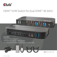 HDMI KVM SWITCH FOR DUAL HDMI 4K 60Hz