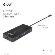 Hub USB Gen1 Tipo-C 7 en 1 con 2x HDMI, 2x USB Gen1 Tipo-A, 1x RJ45, 1x Audio de 3.5 mm, 1x Puerto USB Gen1 Tipo-C 100W Hembra