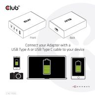 Travel Charger 132W GAN technology, Four port USB Type-A and -C, Power Delivery(PD) 3.0 Support