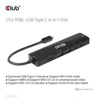USB Tipo-C 3.2 Gen1, concentrador 6 en 1 con HDMI 8K30Hz-4K120Hz, 2xUSB Tipo-A, RJ45 y 2xUSB Tipo-C, carga de datos y PD de 100 vatios