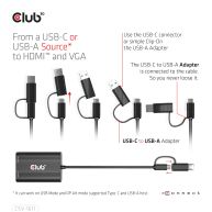 USB Gen1 Type-C/-A to Dual HDMI (4K/30Hz) / VGA (1080/60Hz)