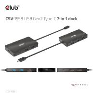 USB Gen2 Type-C to Dual DisplayPort 4k60Hz 7-in-1 Portable Dock