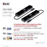 Hub 6 en 1 USB4 Gen3x2 Tipo-C, con HDMI 8K60Hz o 4K120Hz, 2xUSB Tipo-A(10G), Ethernet RJ45(2.5G) y 2xUSB Tipo-C, 1x Datos(10G) y 1xPD3.0 de carga 100 vatios