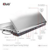 USB Gen1 Type-C Triple Display DP1.4 Alt mode Smart PD3.0 Charging Dock con fuente de alimentación de 100 vatios