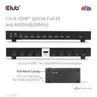 1 auf 8 HDMI™ Splitter Full 3D und 4K60Hz(600MHz)