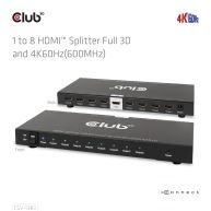 1 auf 8 HDMI™ Splitter Full 3D und 4K60Hz(600MHz)
