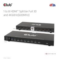 Splitter HDMI™ de 1 a 8 Full 3D y 4K60Hz(600MHz)