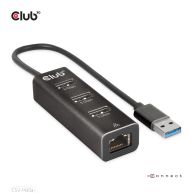USB 3.2 Gen1 Type-A, 3 Ports Hub with Gigabit Ethernet