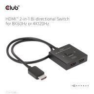 HDMI 2-in-1 bi-direktionaler Switch für 8K60Hz oder 4K120Hz