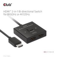 HDMI 2-in-1 bi-direktionaler Switch für 8K60Hz oder 4K120Hz