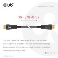 HDMI™ Hybrid AOC Cable 8K60Hz/4K120Hz 30m / 98.42 ft