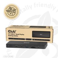 14-in-1 Portable Dock USB Type-C® 10Gbps to DisplayPort2.1 8K Quad Displays Docking Station