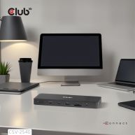 14-in-1 Portable Dock USB Type-C® 10Gbps to DisplayPort2.1 8K Quad Displays Docking Station