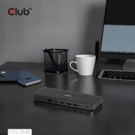 14-in-1 Portable Dock USB Type-C® 10Gbps to DisplayPort2.1 8K Quad Displays Docking Station