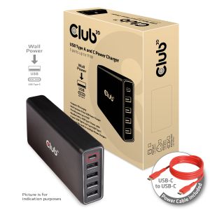 USB Type A and C Power Charger, 5 ports up to 111W
