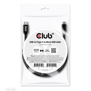 Cable USB 3.2 Gen1 Tipo-C a Micro USB M/M 1m/3.28ft 