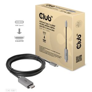CAC-1587 USB Gen2 Type-C auf HDMI 4K120Hz/8K60Hz HDR10, DSC1.2 Aktives Kabel M/M 3m