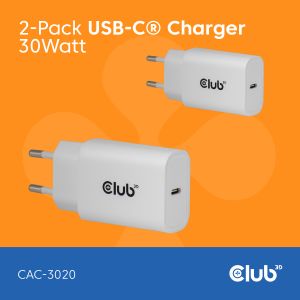2-Pack USB C Charger 30 Watt White