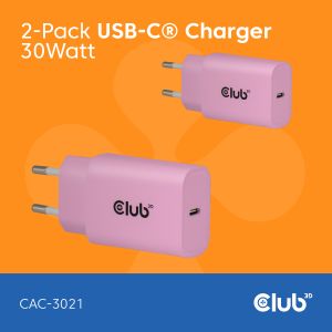 2-Pack USB C Charger 30 Watt Pink