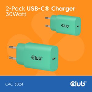 2-Pack USB C Charger 30 Watt Green