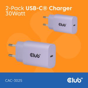 2-Pack USB C Charger 30 Watt Purple