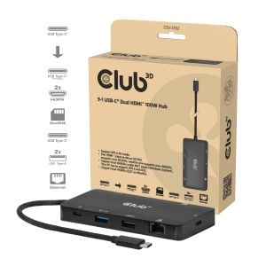 9-1 Dual HDMI™  Display USB-C® Hub PD3.0 100W 