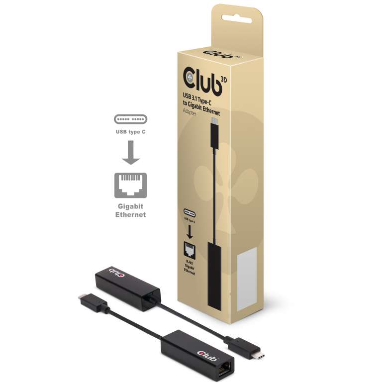 Club 3d Usb 31 Type C To Gigabit Ethernet Active Adapter