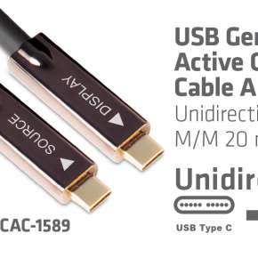 CAC-1589 USB Gen 2 Type C Active Optical Cable A/V Unidirectional M/M  20 m/ 65.62 ft